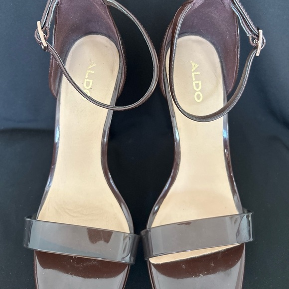 ALDO scarlett High heel sandal - Stiletto heel Dark Brown size 7 - Picture 3 of 9